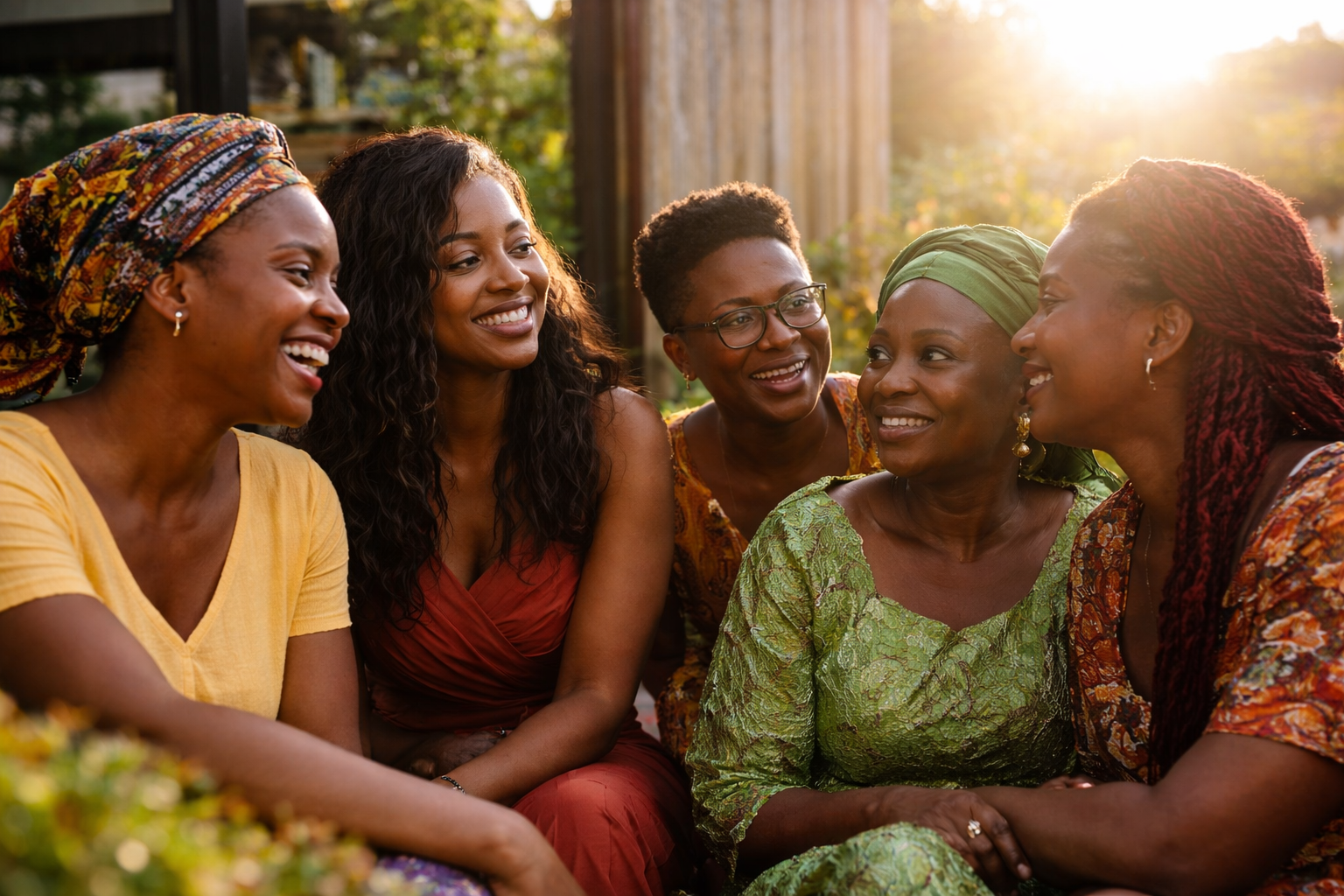 Women gathered at a community event